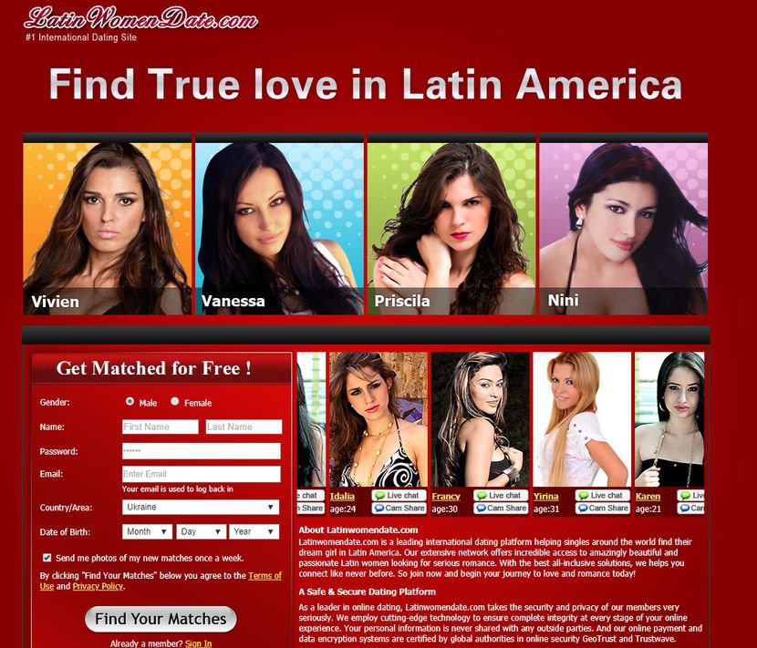 latin women date registration